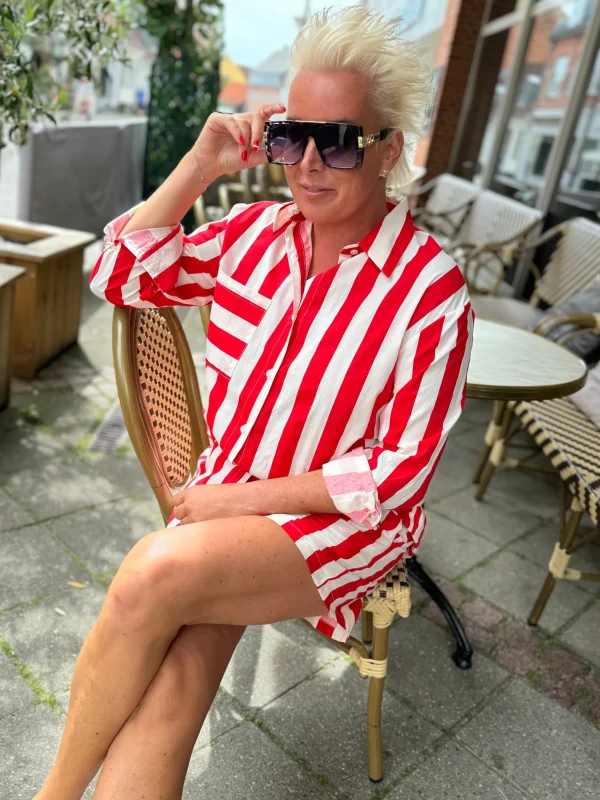 Outlet By Candy skjorte + shorts stripe Bluser | Skjorter