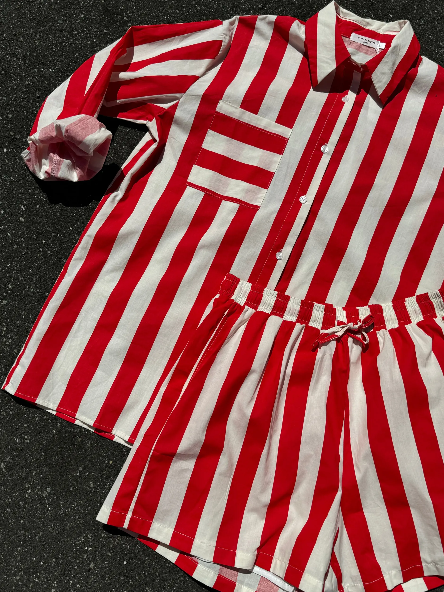 by_engbork_candy_skjorte__1.webp Outlet By Candy skjorte + shorts stripe Bluser | Skjorter