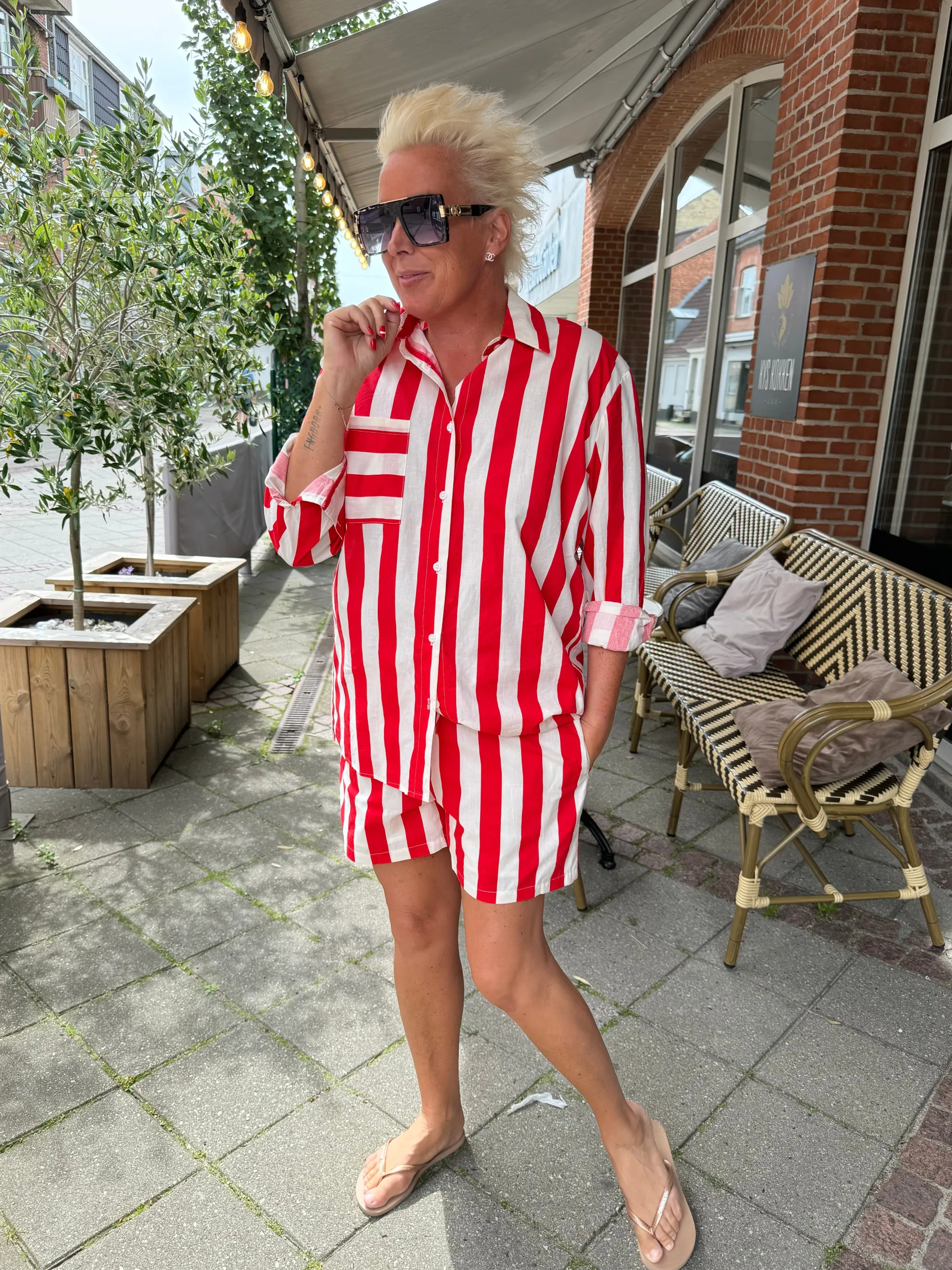 by_engbork_candy_skjorte__2.webp Outlet By Candy skjorte + shorts stripe Bluser | Skjorter