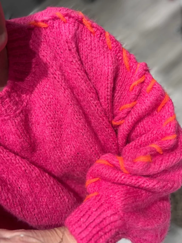 Online By Carrie knit orange Strik