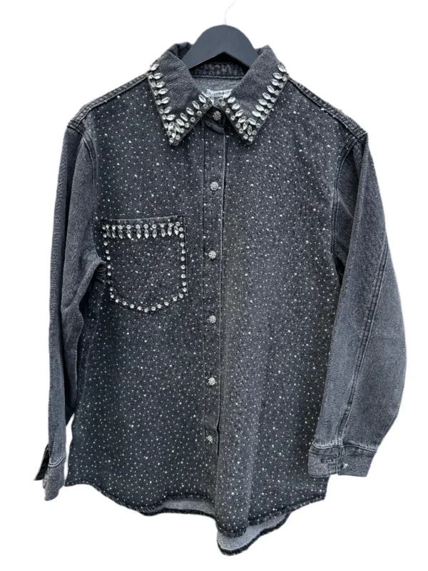 New By Demi denim washed grey Bluser | Skjorter