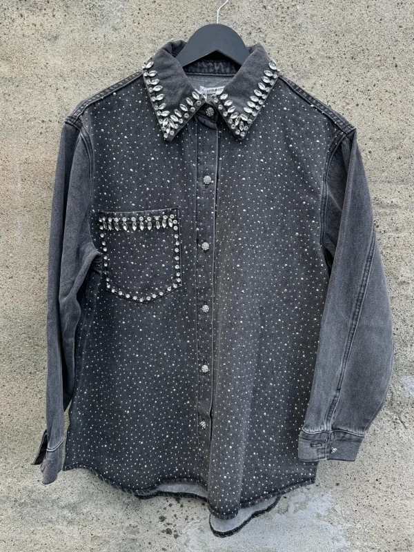 New By Demi denim washed grey Bluser | Skjorter