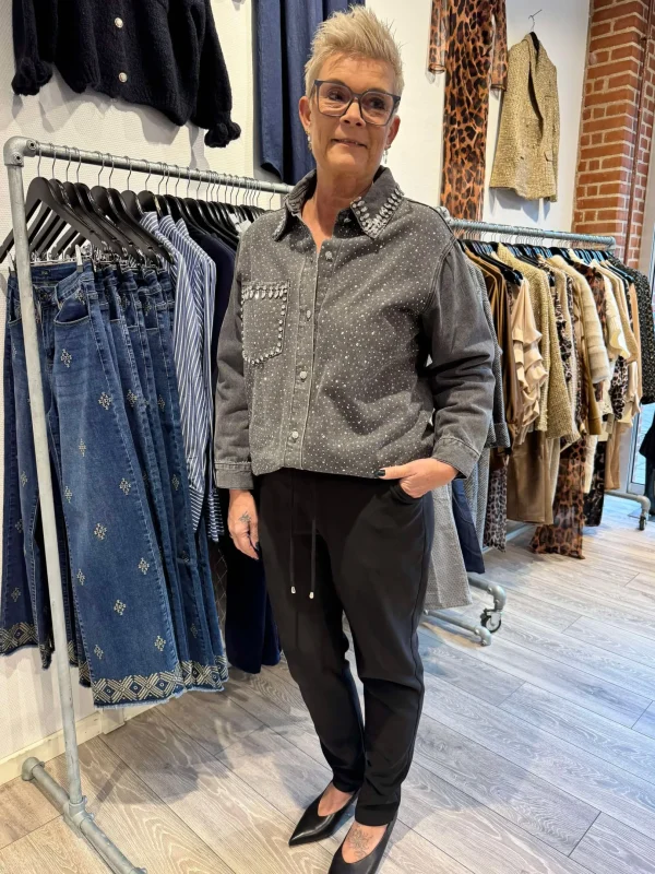 New By Demi denim washed grey Bluser | Skjorter