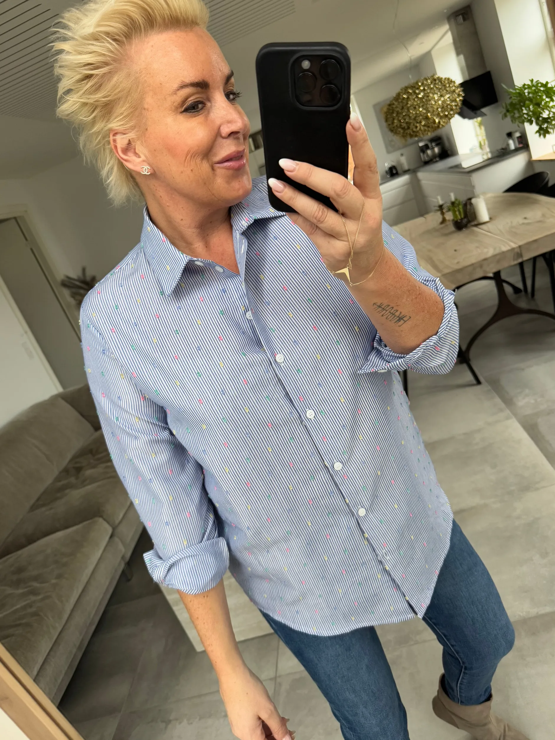 by_engbork_dotti_shirt_st_0.webp Best By Dotti shirt stripe Bluser | Skjorter