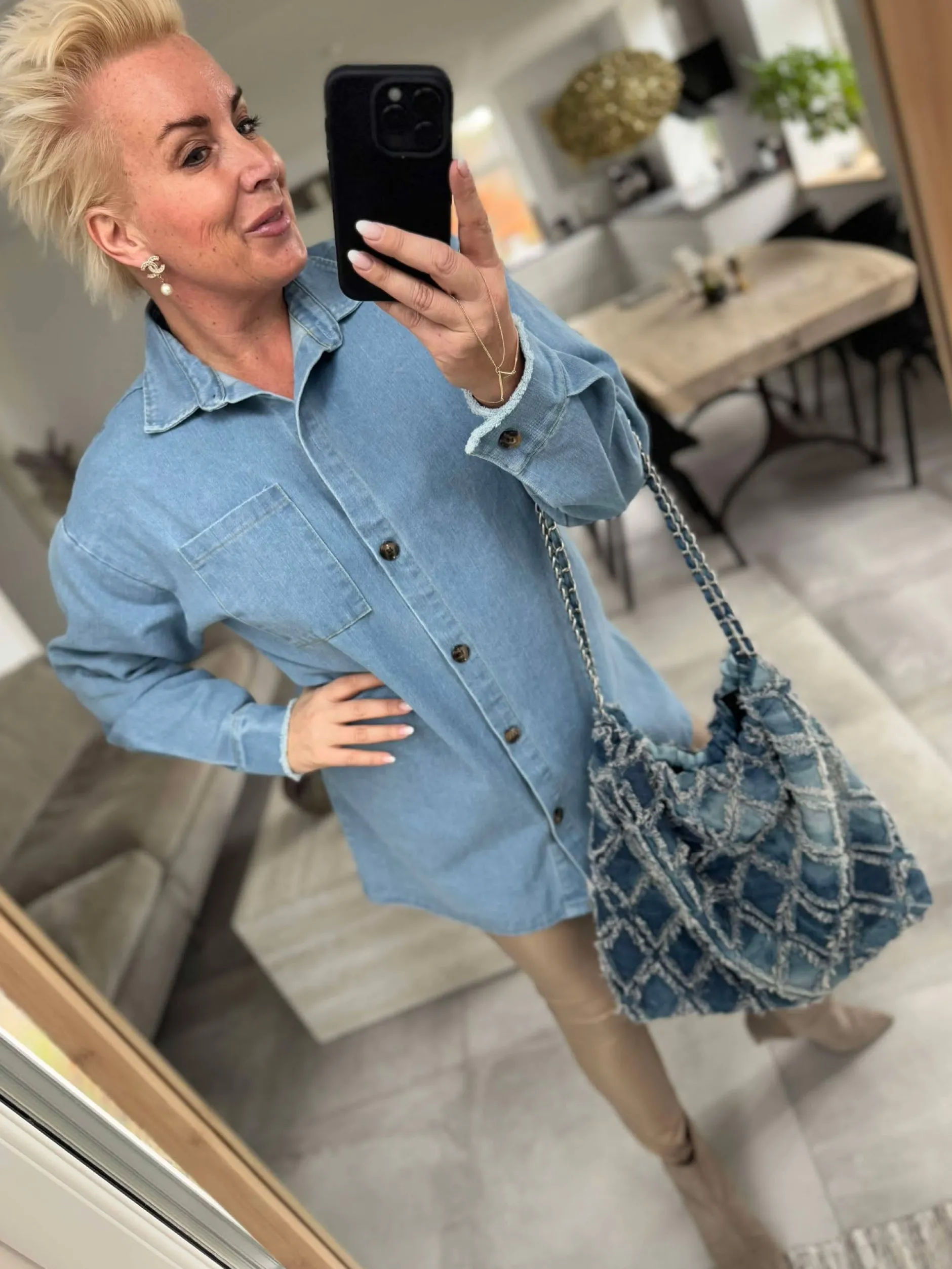 by_engbork_karola_denim_s_4.webp Online By Karola denim skjorte Bluser | Skjorter