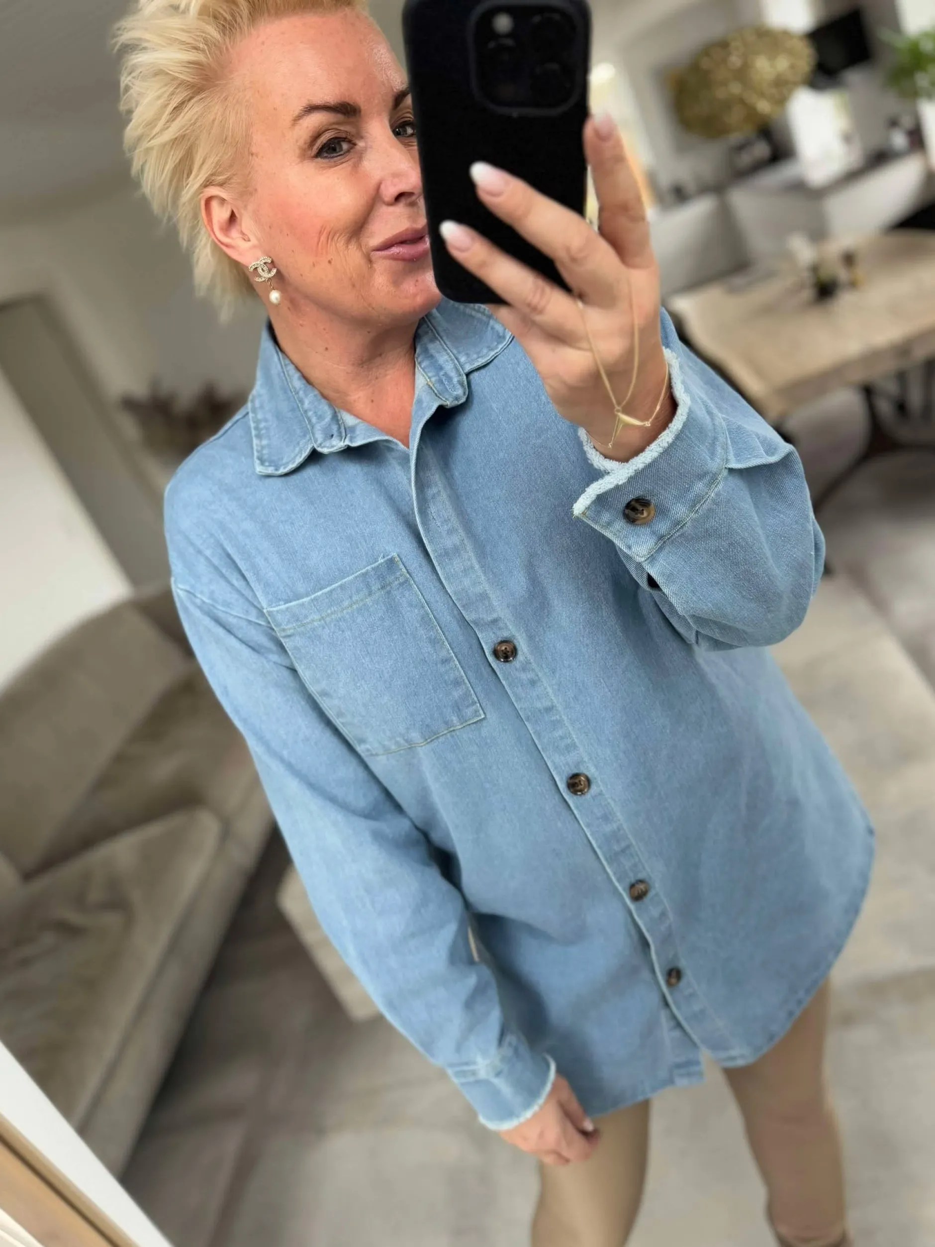 by_engbork_karola_denim_s_6.webp Online By Karola denim skjorte Bluser | Skjorter
