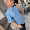 Clearance By Magnolia puf bluse denim Bluser