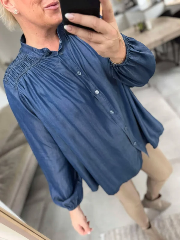 Hot By Vega skjorte denim dark Bluser | Skjorter