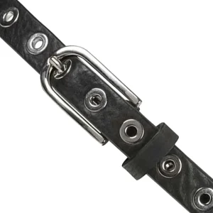 Sale 11478 Narrow eyelet belt silver Bælter