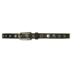 Sale 11478 Narrow eyelet belt gold Bælter