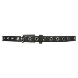 Sale 11478 Narrow eyelet belt silver Bælter