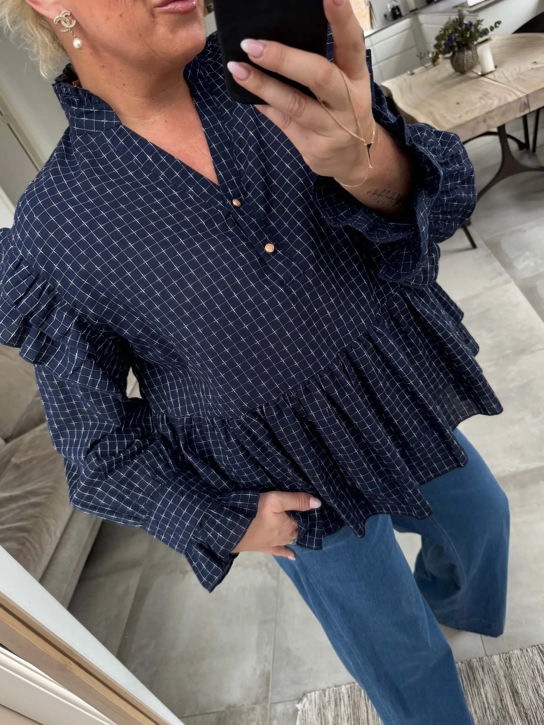 gaspar__jada_bluse_blue_10.webp Online 2501307 Jada bluse Bluser