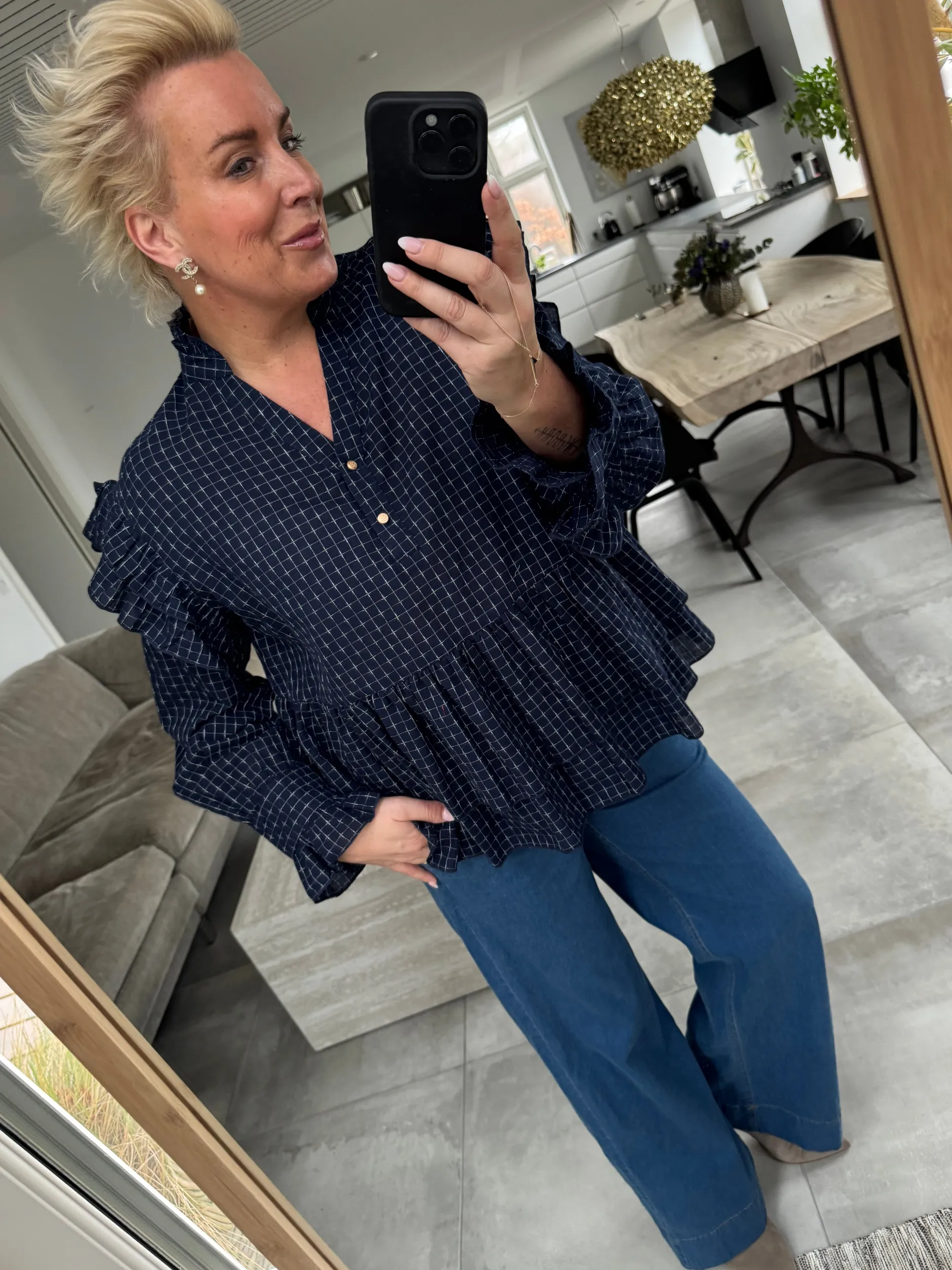 gaspar__jada_bluse_blue_11.webp Online 2501307 Jada bluse Bluser