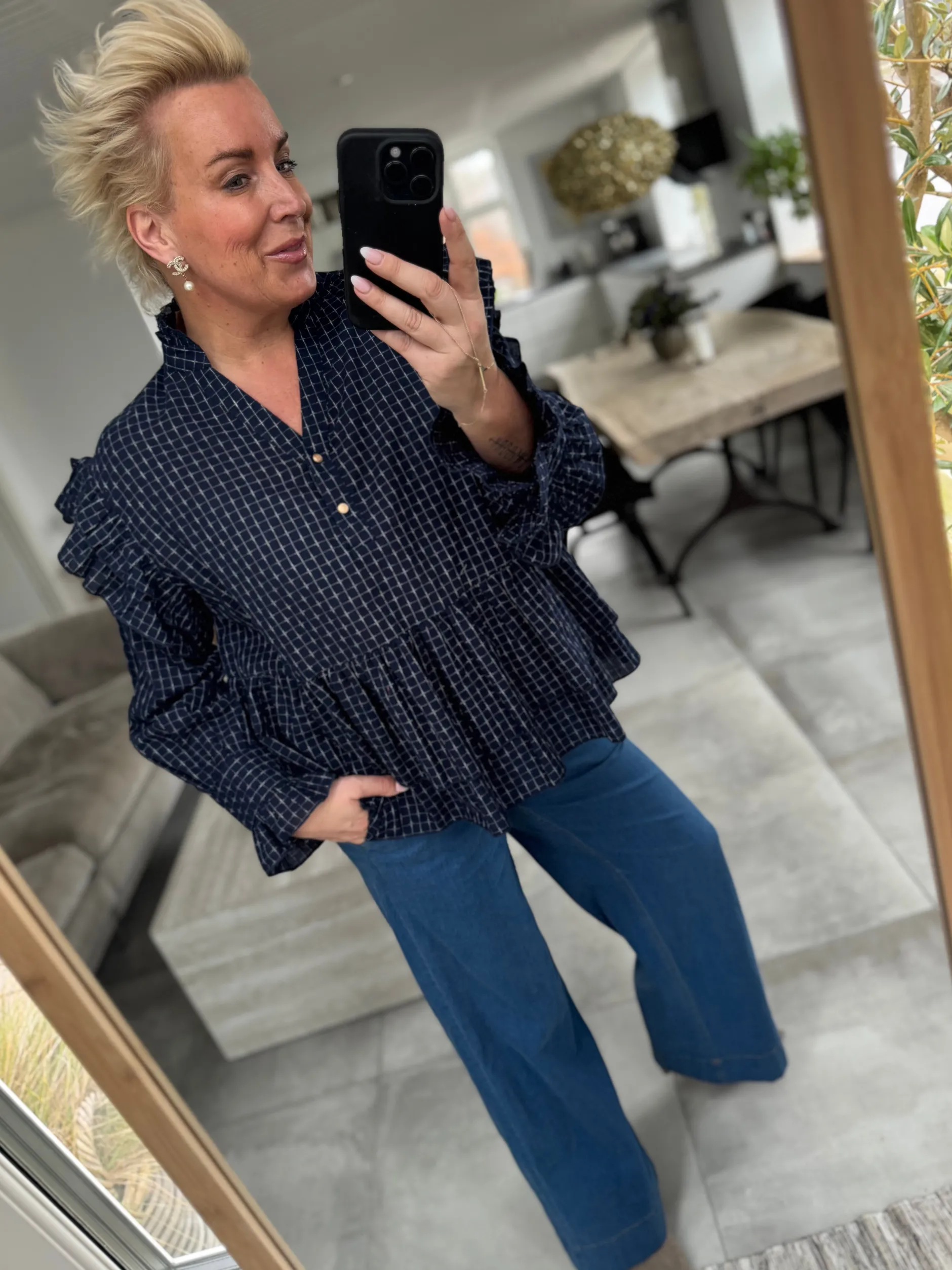 gaspar__jada_bluse_blue_12.webp Online 2501307 Jada bluse Bluser