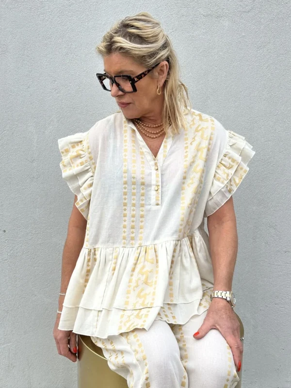 Sale 2501334 Jada bluse jacquard off Bluser