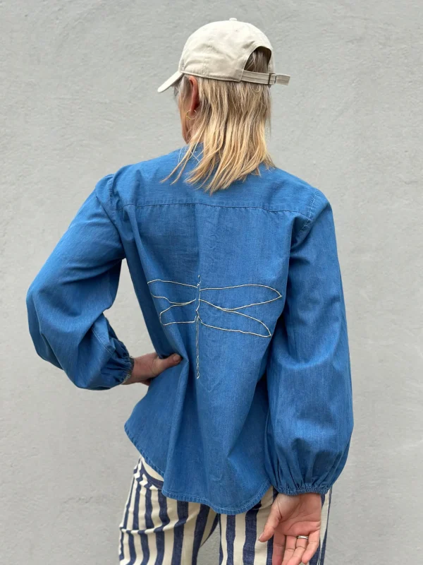 Discount 2501343 Læsø denim bluse light Bluser