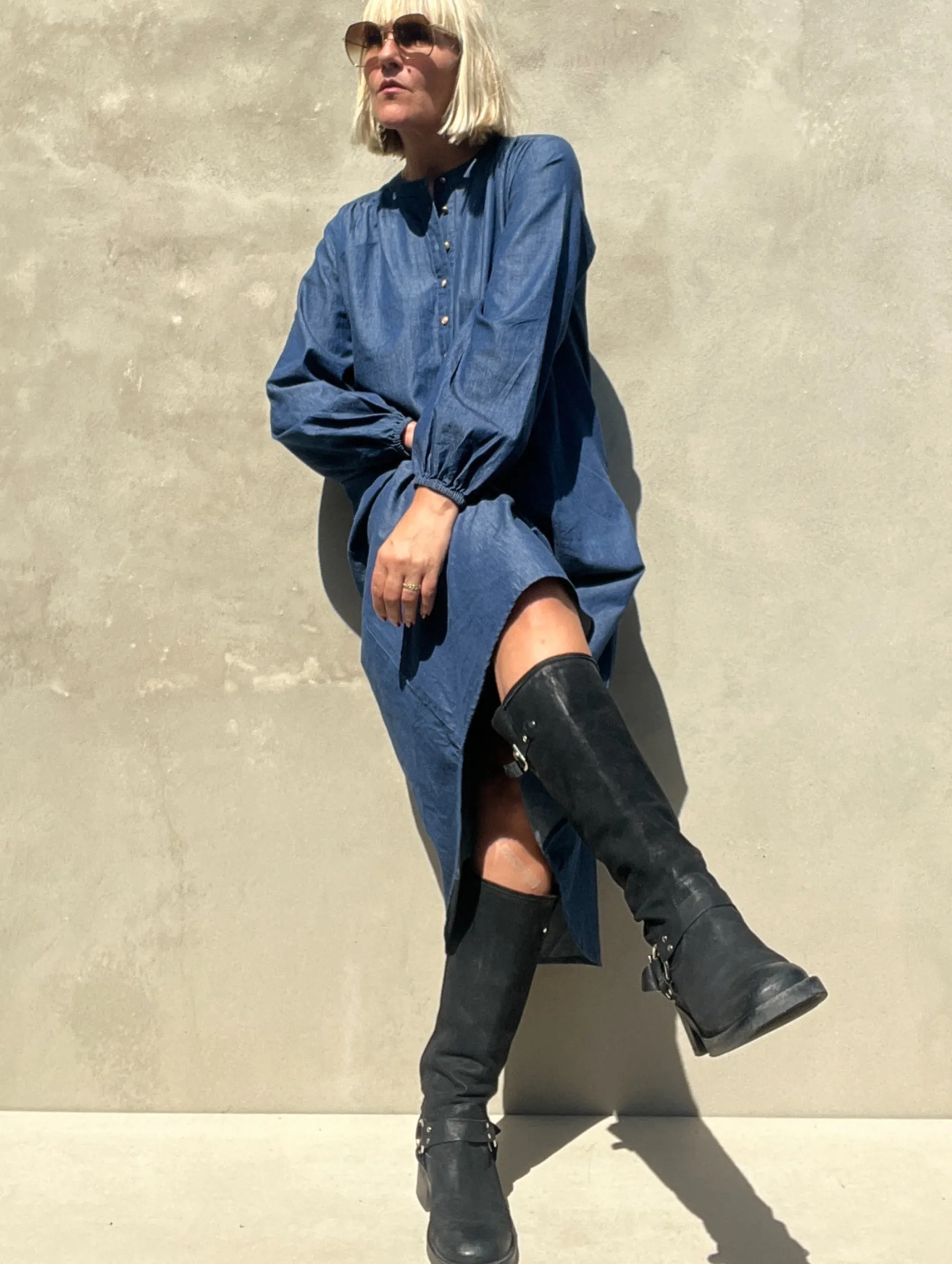 gaspar__luna_denim_dress__12.webp Best 2407702 Luna denim dress Kjoler | Kjoler