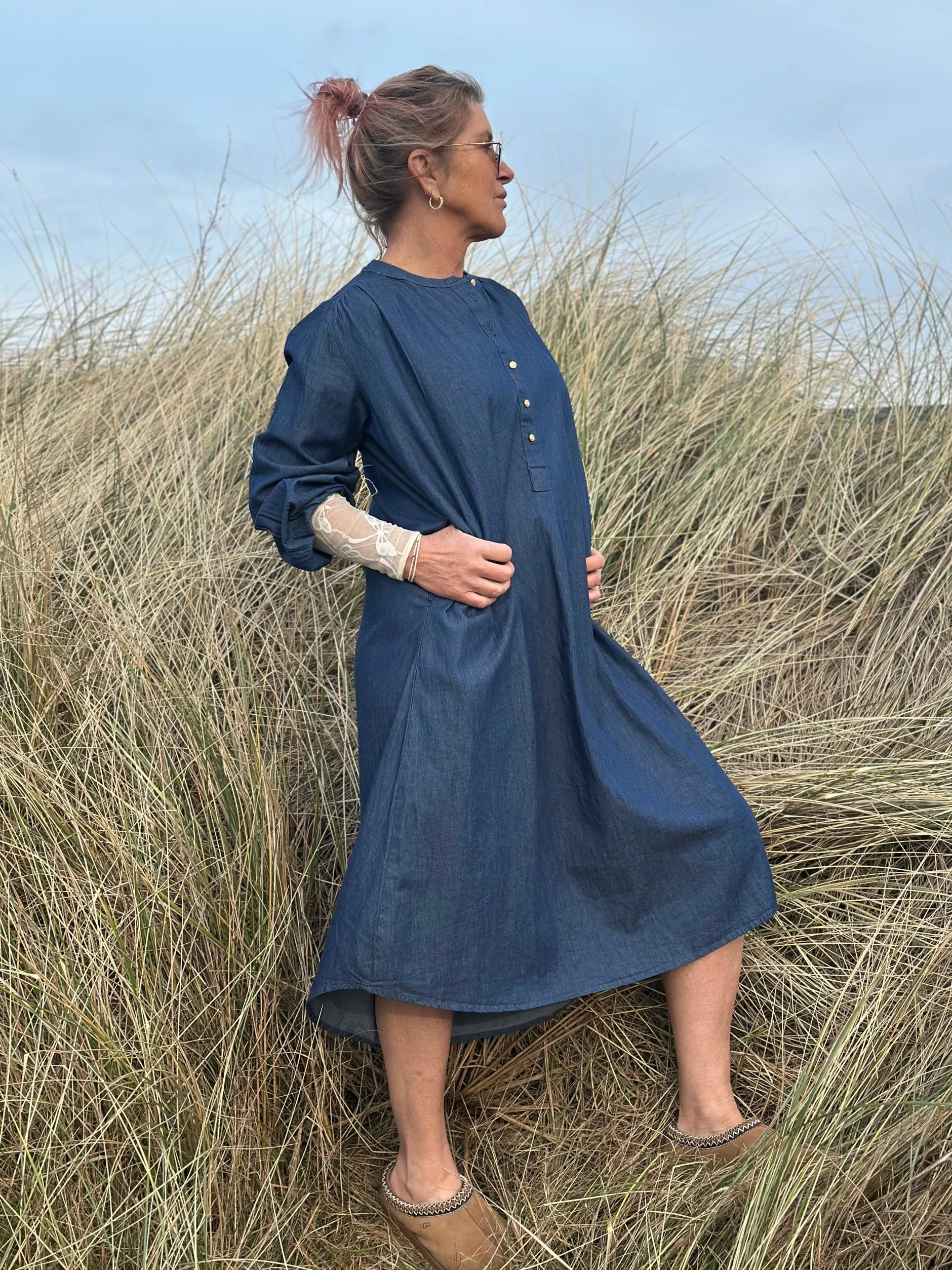 gaspar__luna_denim_dress__3.webp Best 2407702 Luna denim dress Kjoler | Kjoler