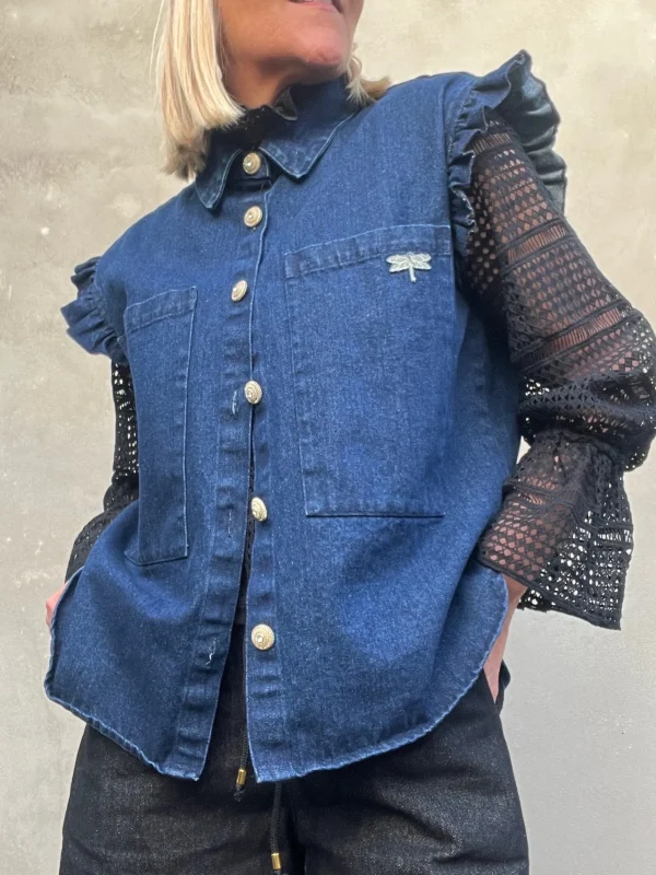 Hot 2407333 Malmø denim waistcoat Bluser