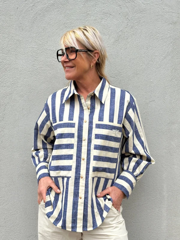 Hot 2501340 Malmø skjorte stripe dark Skjorter | Bluser