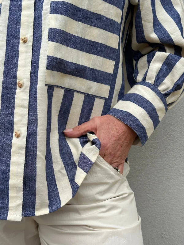 Hot 2501340 Malmø skjorte stripe dark Skjorter | Bluser