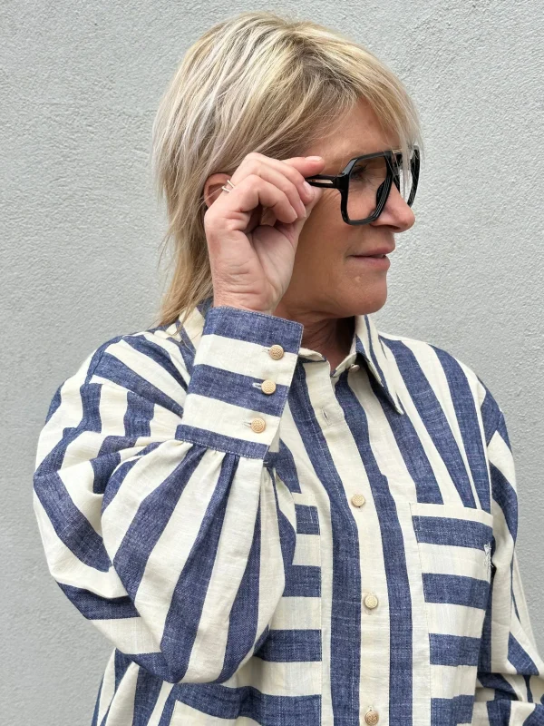 Hot 2501340 Malmø skjorte stripe dark Skjorter | Bluser