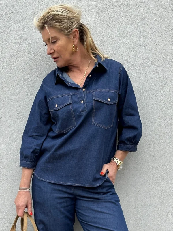Hot 2501323 Oslo skjorte denim Bluser | Skjorter