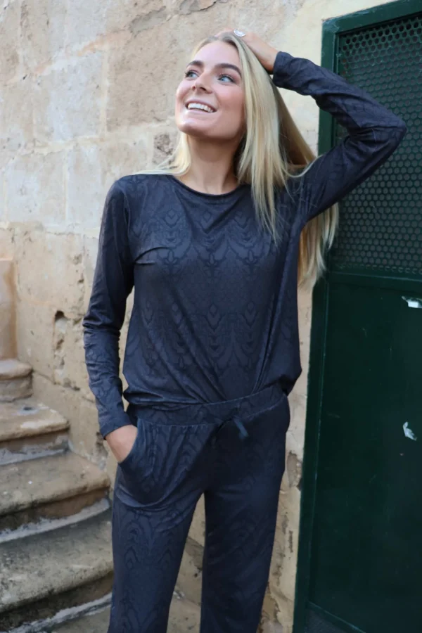 Clearance Liberte 9504 Alma LS top dark grey Bluser