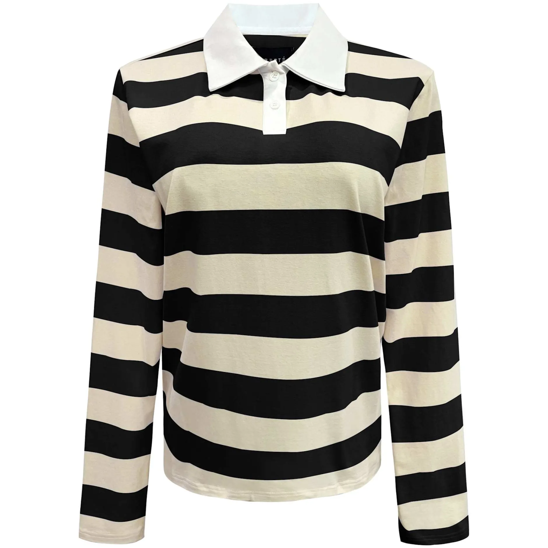 liberte__polo_ls_shirt_st_0-1.webp Fashion Liberte 22145 Polo LS shirt stripe black Bluser