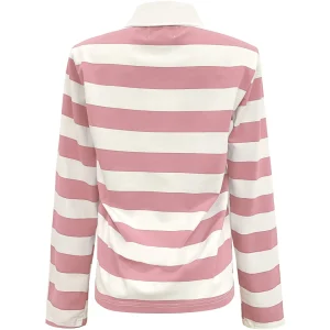 Hot Liberte 22145 Polo LS shirt stripe rosa Bluser