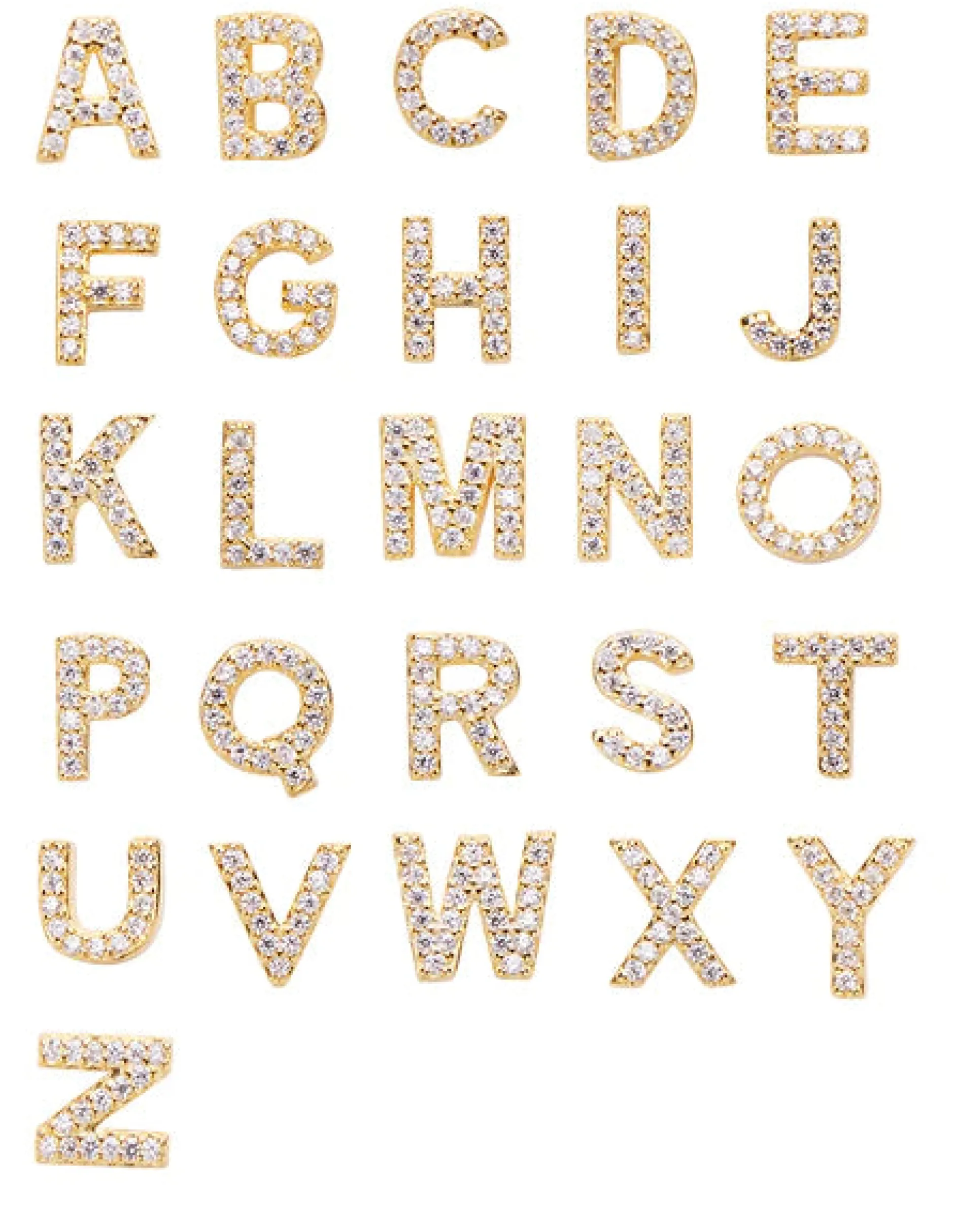 pico_m_alphabet_crystal_s_4.webp Outlet M01014 Alphabet crystal stud gold R Smykker