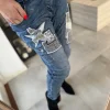 Outlet 8884 Rachel jeans patches denim Bukser | Jeans