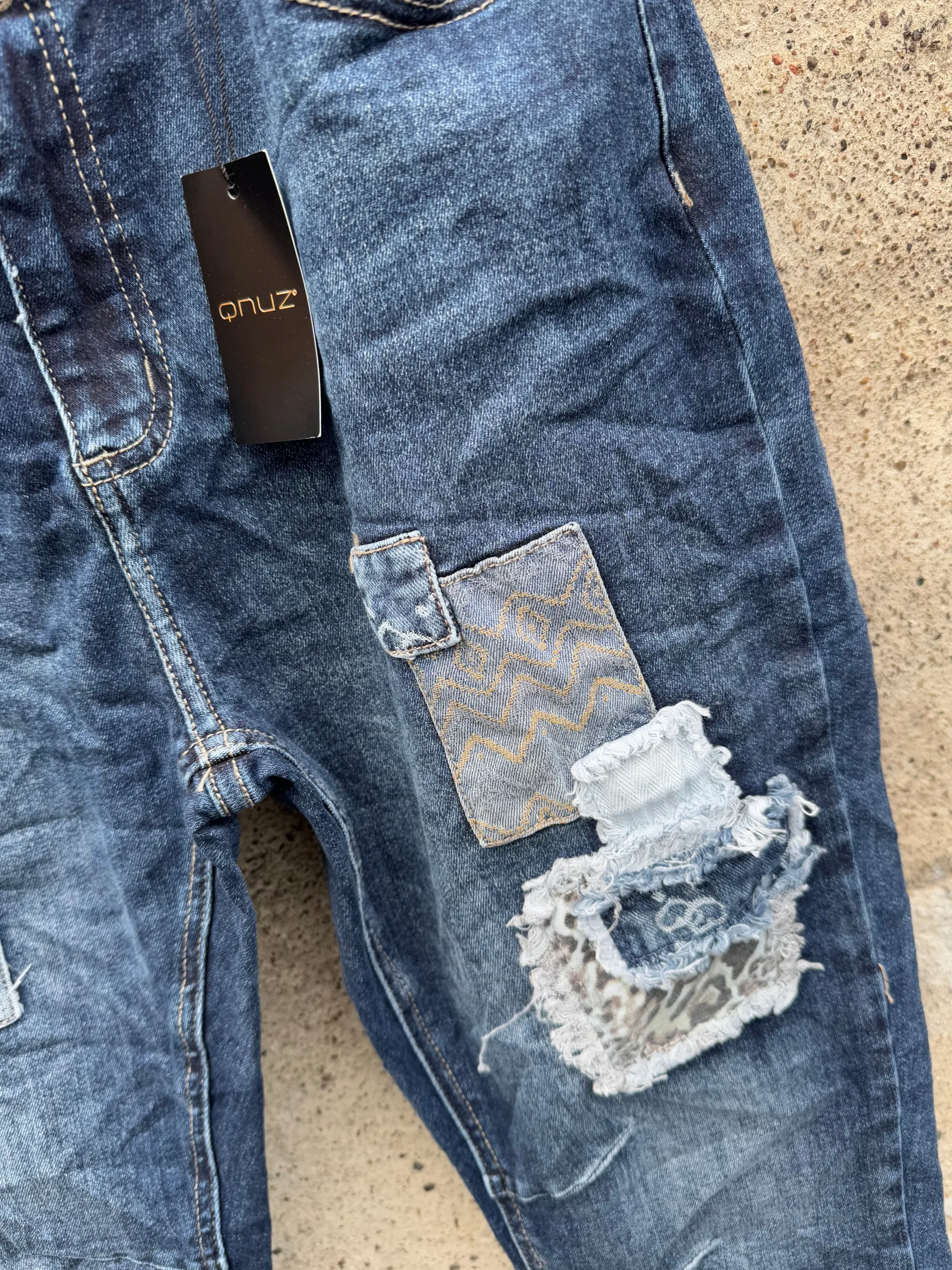 qnuz__ragna_jeans_patches_1.webp Clearance 8885 Ragna jeans patches denim Bukser | Jeans