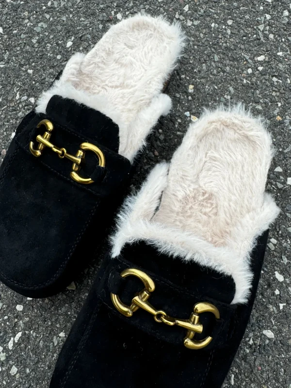 Clearance 6669 Røska slippers fake fur Fodtøj