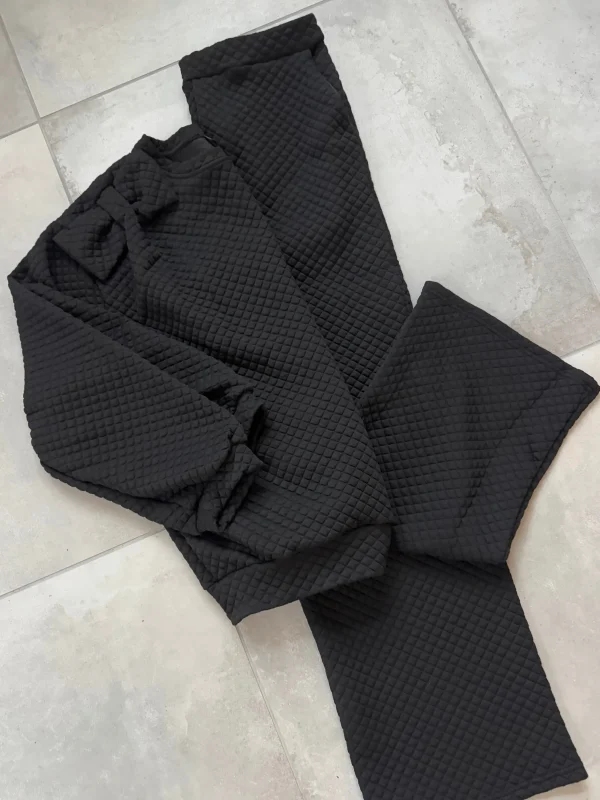 Hot 9906 Shirly quilted sweat bow Sweatshirts