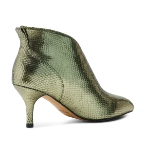 Discount STB1853 Valentine low cut snake olive Fodtøj